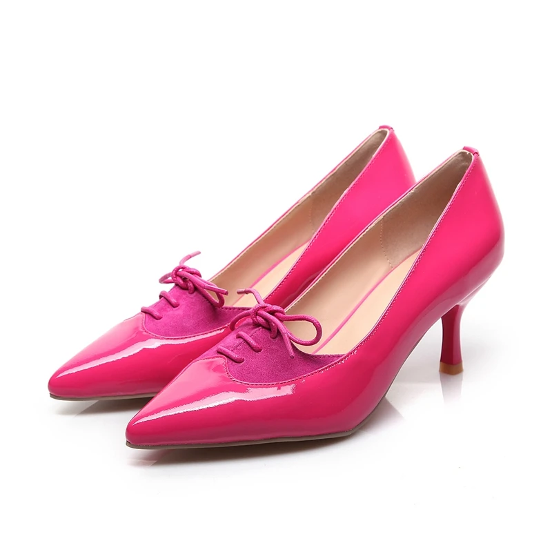 Black Peu 40 Pointu Talon Talons 2018 Enmayer Mince À Hauts Dame Papillon 34 Taille Zyl858 Mode Nouvelle Souliers Pompes Femmes pink Bout Profonde noeud Solide wgWq0p1