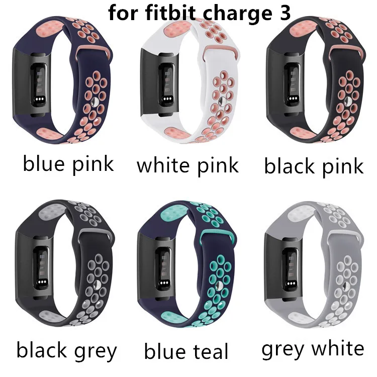 

Sport silicone strap For Fitbit Charge 3 Bracelet Soft Wrist belt watch strap For Fitbit Charge 3 Band Replacement Accessories