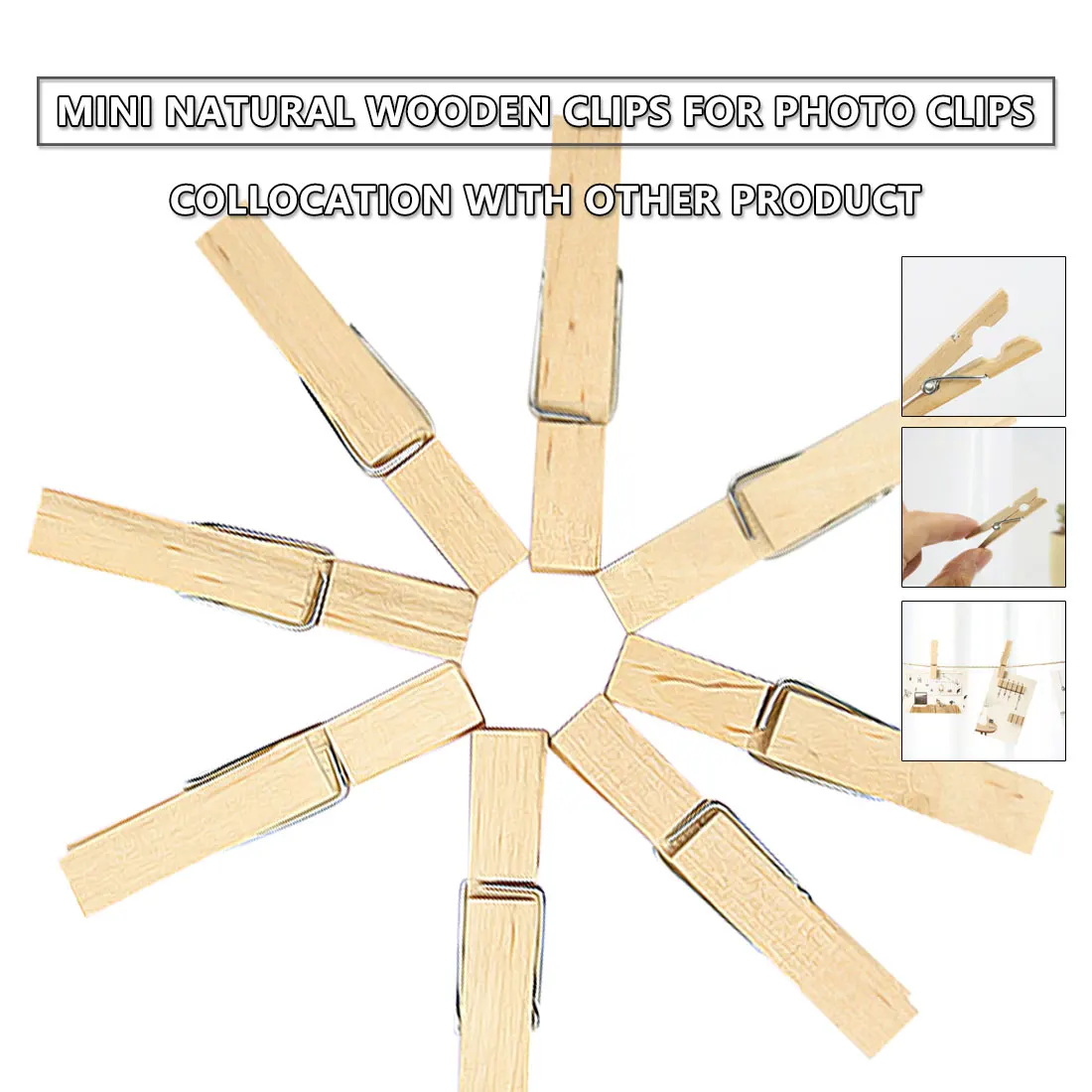 Очень небольшие шахты Размеры 25 мм мини-натуральные деревянные зажимы для фото клипы прищепка Craft украшения клипы колышки 50 шт
