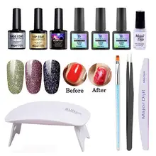 11 шт. лак для ногтей фототерапия машина для ногтей Набор для маникюра волшебный гель для удаления взрыва набор инструментов для маникюра