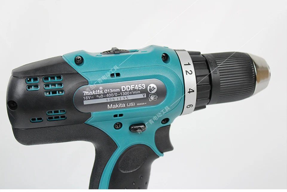 Япония беспроводная дрель makita DDF453 Электрическая аккумуляторная ударная отвертка 18 в только основной корпус 42/27N. m 1300-400 об/мин