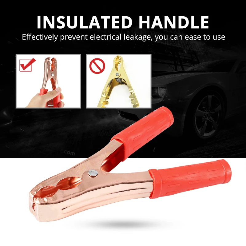 Auxmart 2 M 500AMP coche batería Booster Cable encendido de emergencia arranque salto cables de alambre para el coche Van SUV arranque clips Auxmart 2 M 500AMP coche batería Booster Cable encendido de emergencia arranque salto cables de alambre para el coche Van SUV arranque clips