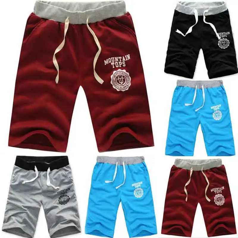 Мужские модные прямые шорты по колено хлопковые повседневные пляжные короткие штаны для фитнеса спортивные брюки с карманами летние брюки для отдыха