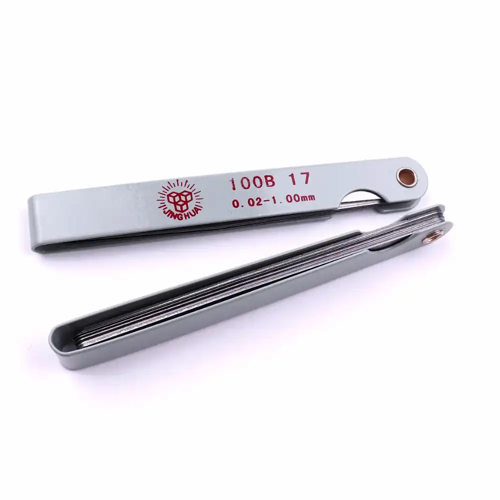 2pcs 17 Blade Gap Filler 100mm Length Metric Feeler Gauge 0 02