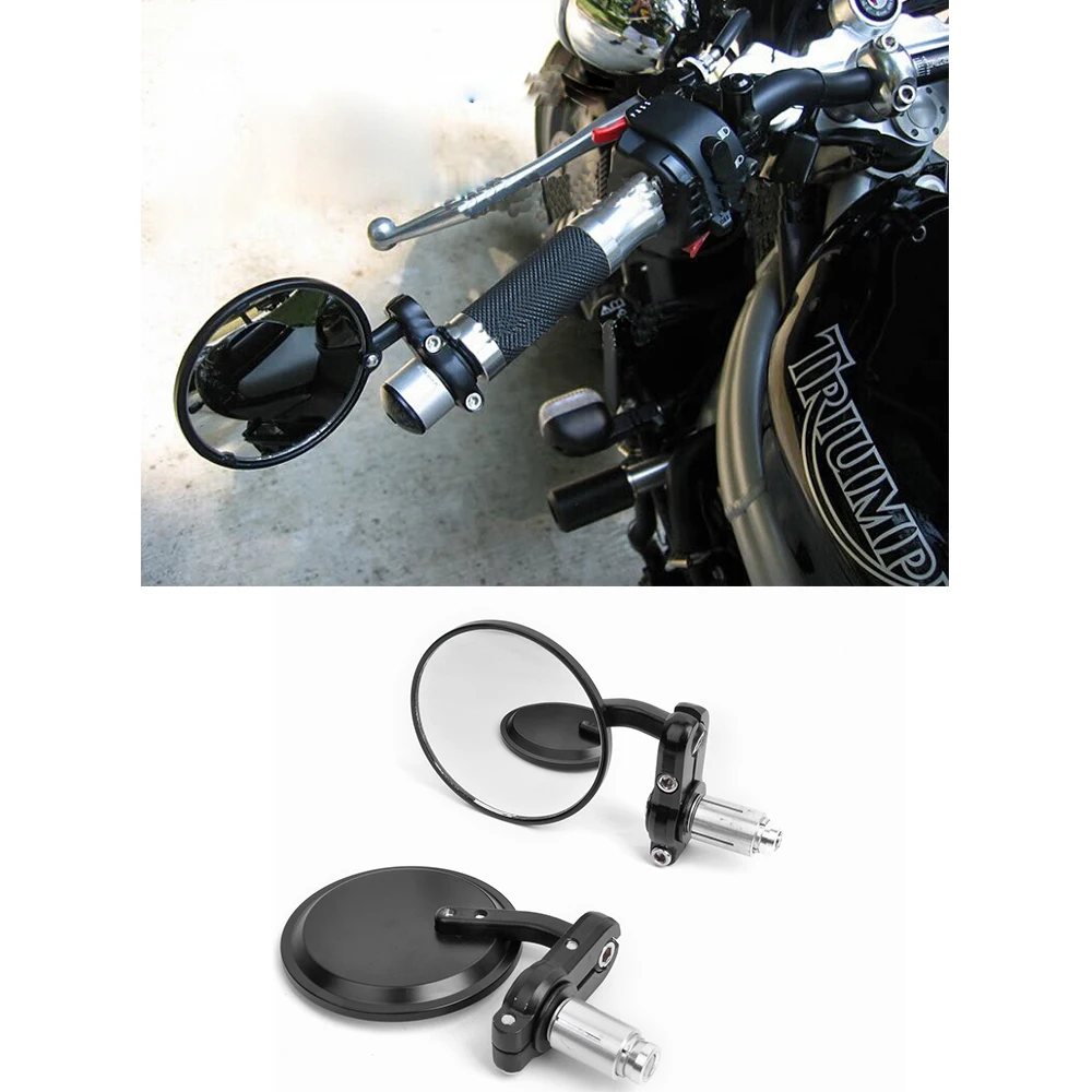 Черные мотоциклетные Задние Зеркала Evomosa 22 мм CNC для Кафе Racer BMW KAWASAKI Z800 Z750 Honda |