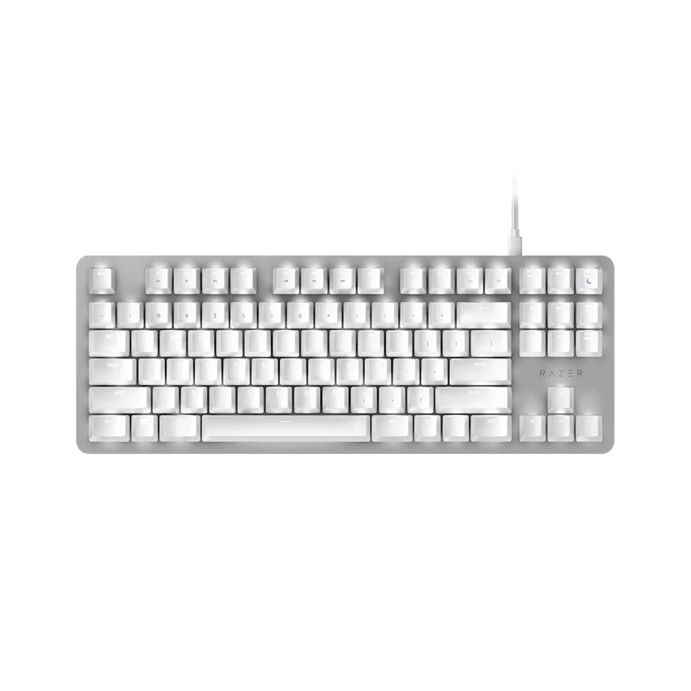

Razer BlackWidow Mechanical Keyboard Gaming Office Orange Mechanical Switches Wired Keyboard 87 Keys Silver