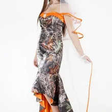 Свадебные оранжевые края отделаны 2 слоя Свадебные вуали Длинные