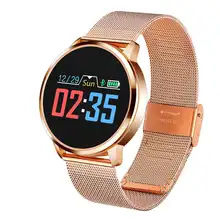 Q8 цветные Смарт-часы с сенсорным экраном, 1080P часы для мужчин и женщин, IP67 водонепроницаемые спортивные фитнес беспроводные устройства, электронный браслет
