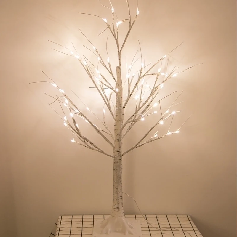 90 см белый березовый светодиодный люминесцентный светильник для рождественской елки Украшение яркая звезда украшение для гостиной комнаты