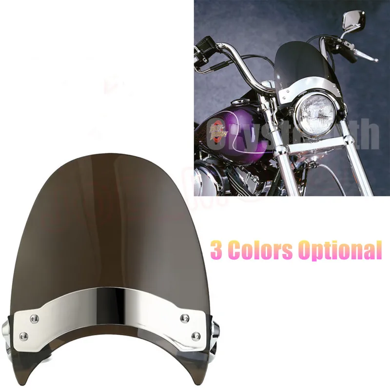 Motorcycle 39mm 41mm Clamp Windscreen Windshield Cover For Harley