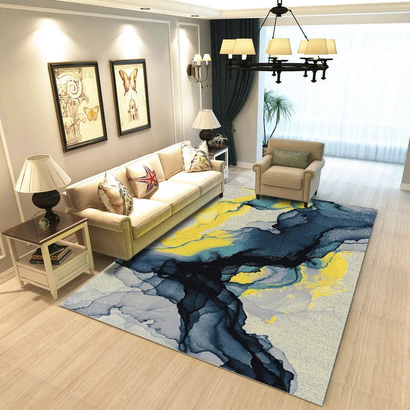 

Abstract art carpet living room coffee table bedroom carpet full bedside mat home carpet rectangle