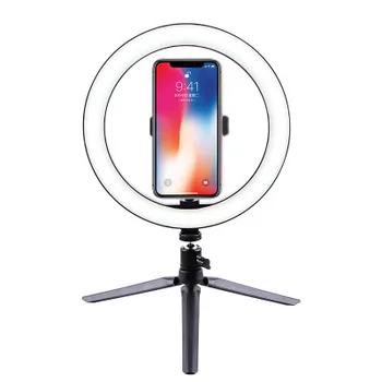 

New Mini Desktop Stand Selfie Ring Light Anchor Mobile Live Support Ring Photography LED Beauty Fill Selfie Light селфи кольцо