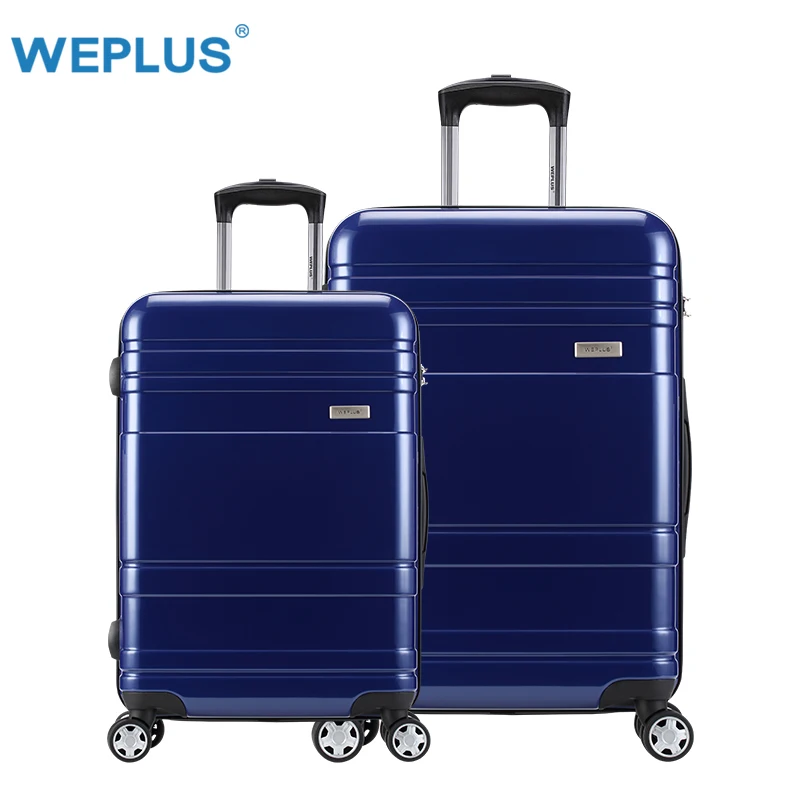 WEPLUS 2 шт./компл. Сумки на колёсиках PC Дорожный чемодан с колёса тележка TAS замок Hardside чехол для женщин мужчин 20 24 дюймов Бесплатная доставка