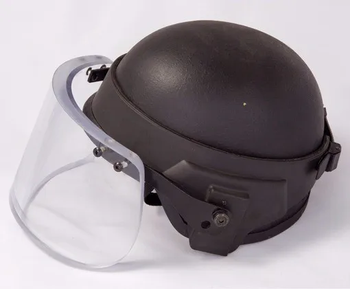 Bulletproof visor for M88 helmet with Alloy Steel Fix Ring Ballistic Face Shield for Mich helmet Personal self defense weapons