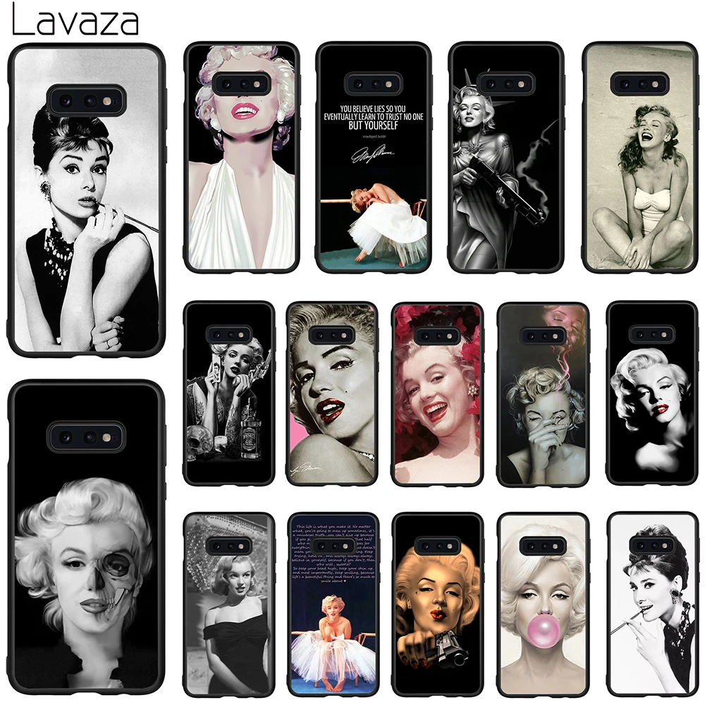 Мягкий чехол Lavaza Marilyn Monroe для Galaxy Note 8 9 S7 edge S8 S9 S10 Plus S10e M10 20 30 |