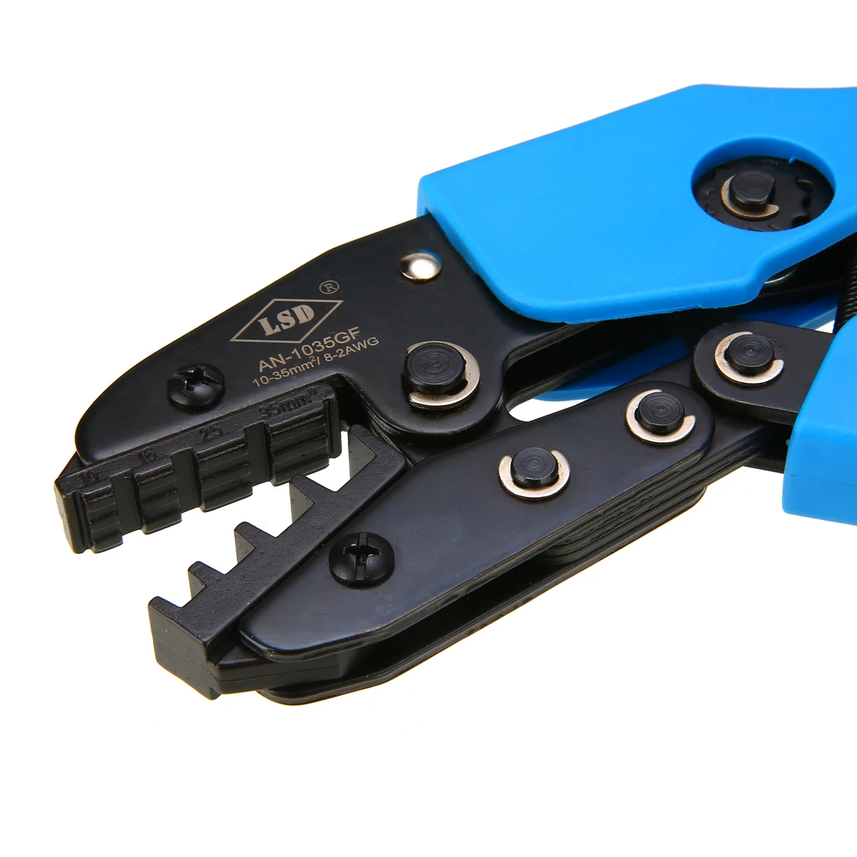 Blue Handle Crimping Pliers 10-35mm2 Ratchet Ferrule Bootlace Crimper Crimping Hand Tool Multifunctional Plier Tool