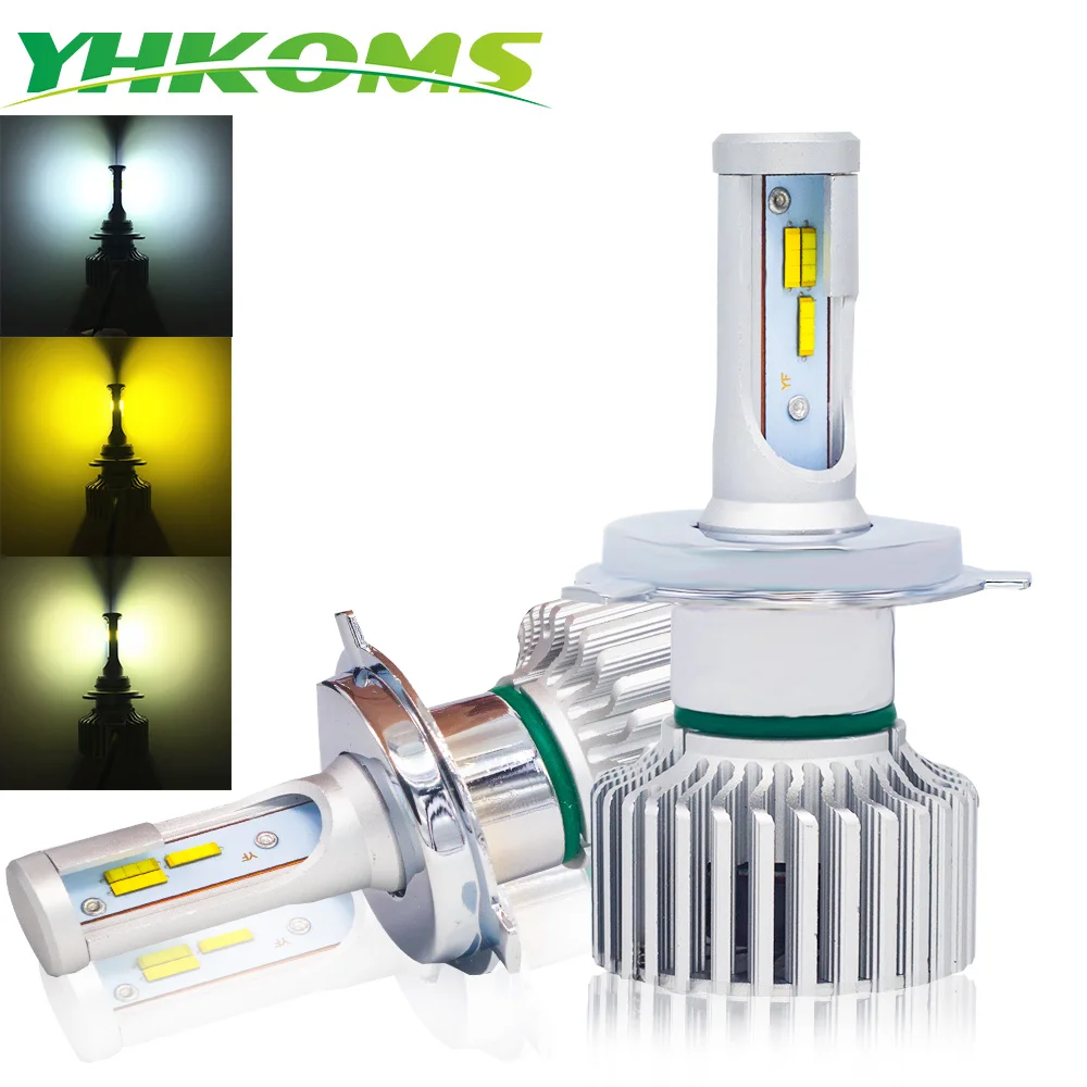

YHKOMS Car Headlight H4 LED H7 H8 H11 H1 H3 880 881 9005 9006 3000K 4300K 6000K Fog Light CSP White Yellow Car Light LED Bulbs