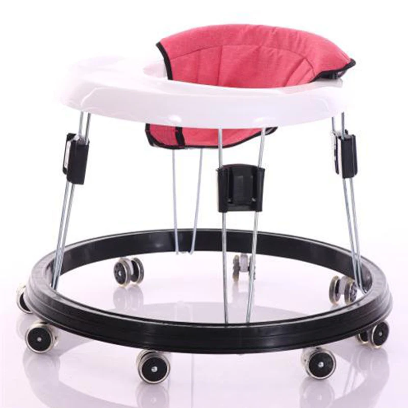 Baby Walker 6-18 Months Multifunction Anti-rollover Folding Seven-speed Adjustable Multi-color Optional | Мать и ребенок