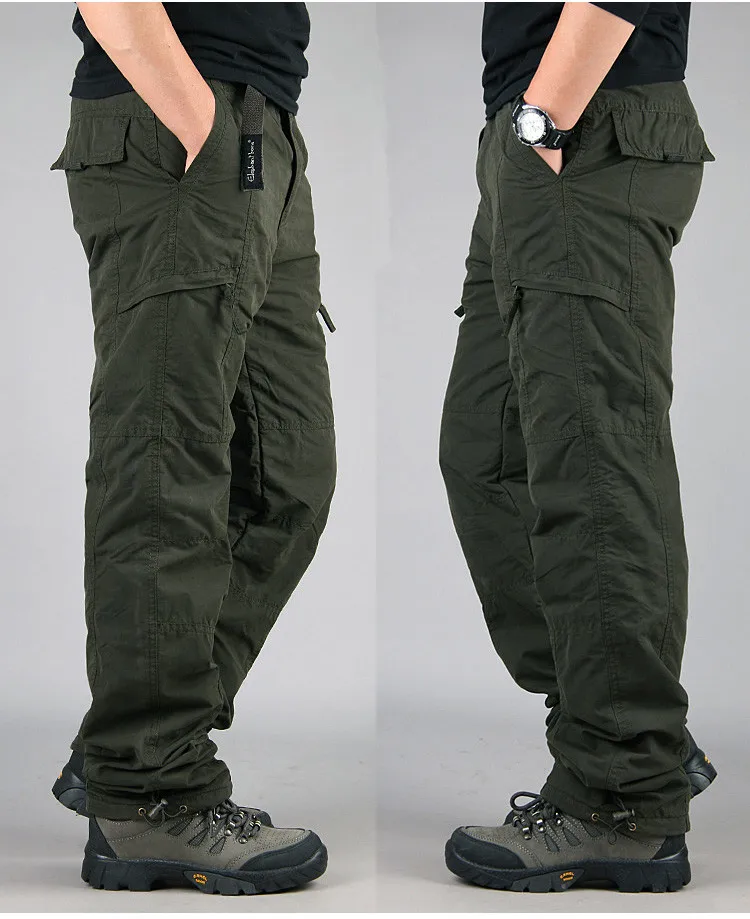 Зимние флисовые брюки теплые военные брюки карго мужские повседневные Прямые брюки армейские брюки мешковатые джоггеры тактические рабочие брюки