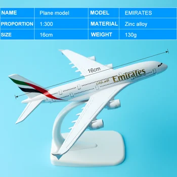 

Emirates Airways Airplane Airline A380 16cm Alloy Metal Aeroplane Models Plane Aircraft Models Stand Toy Gift Boeing A380