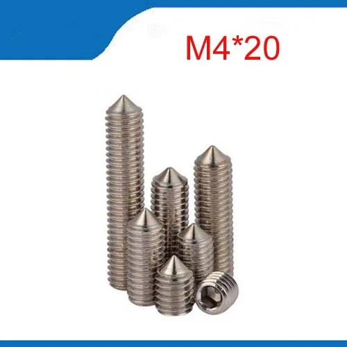 304 Stainless Steel Tip Set Screws Six Angle Screw Head Fastening Screws M4*20in Screws from