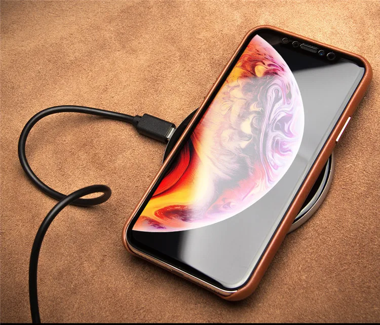 QIALINO чехол для телефона из натуральной кожи для iPhone Xs Max, Роскошный деловой Тонкий чехол-кобура для iPhone max 6,5 Дюймов