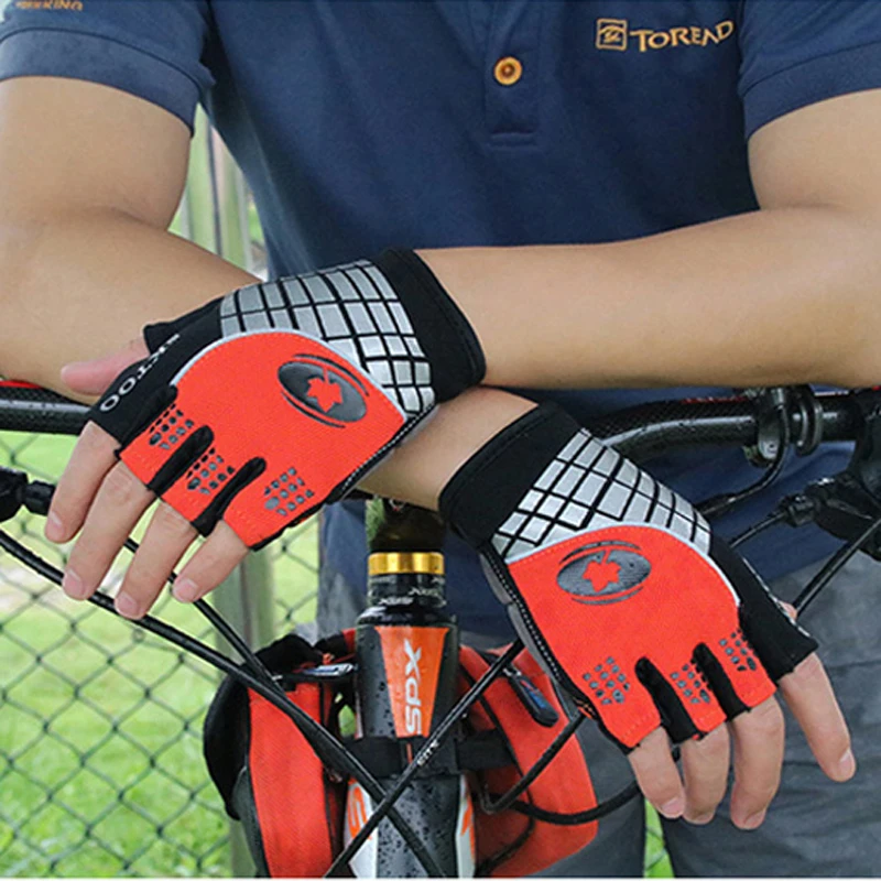 Guantes de Ciclismo GEL antideslizante carreras deporte carretera montaña MTB medio dedo bicicleta guante transpirable Ciclismo Luvas