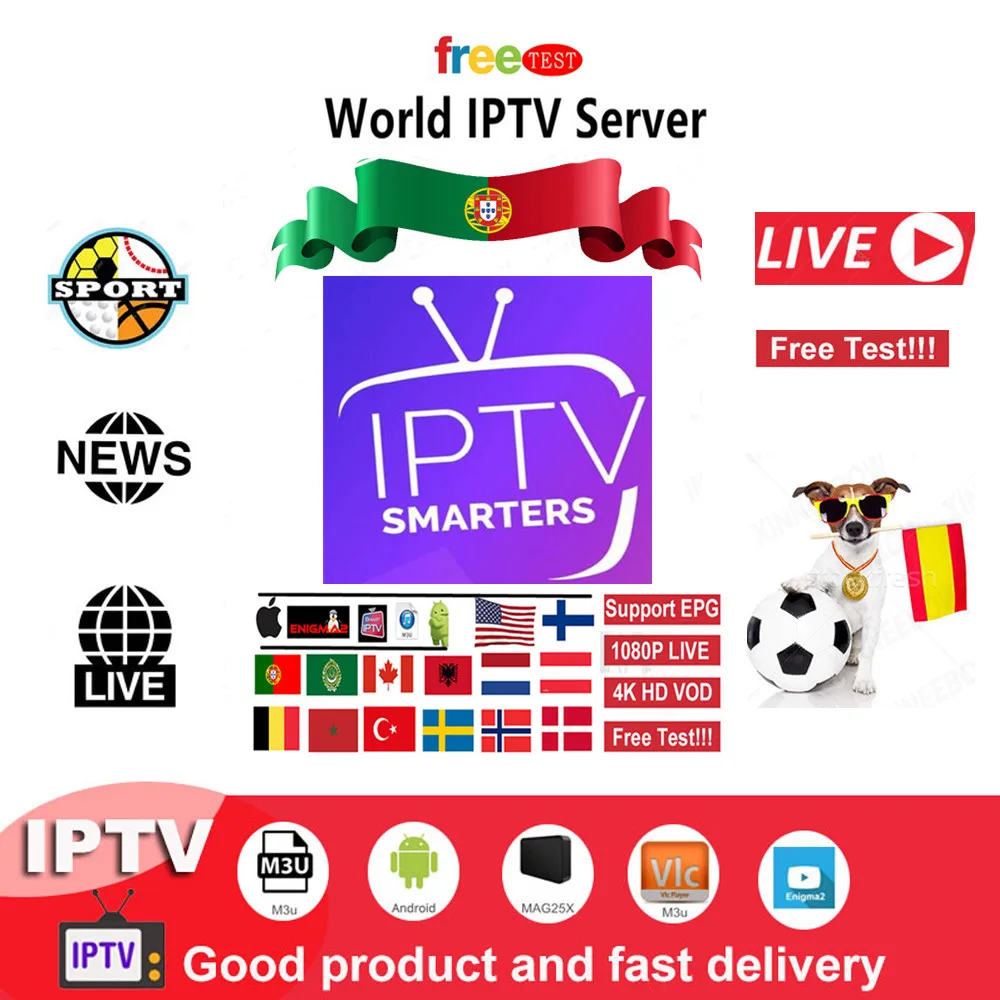 

Free test pro HD IPTV Subscription the US UK Spain Italy France Brazil Argentina Turkey India Poland 7500+Live code M3U mag PC