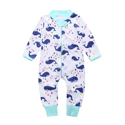 0 ~ 36 месяцев ребенок хлопок смесь КИТ новорожденный мальчик девочка длинный рукав хлопок комбинезон-пижама одежда наряд