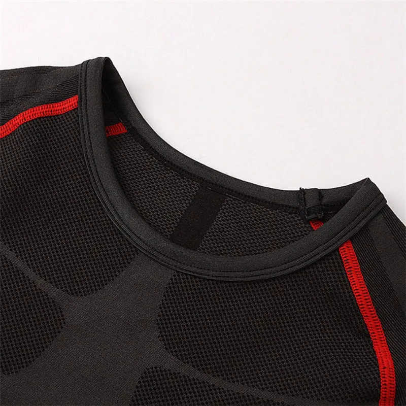 Мужской компрессионный базовый слой с длинными рукавами спортивные рубашки для тренировок в тренажерном зале топ из эластичного материала Camisa Masculina m-xl