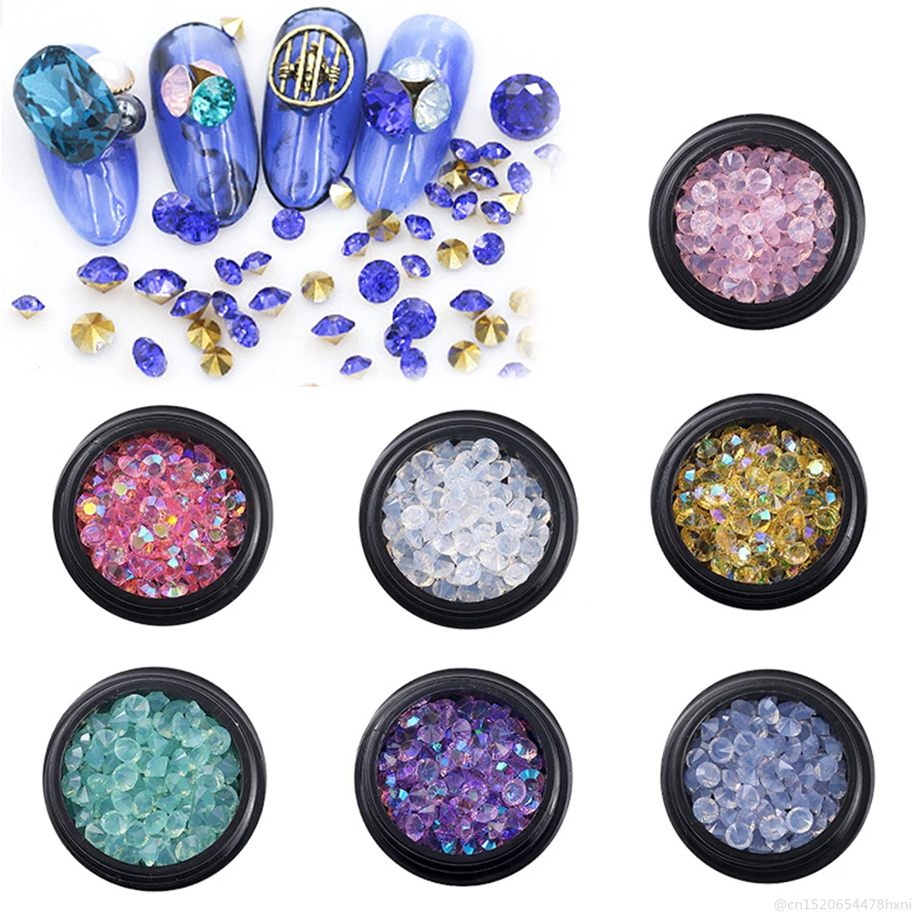 

ELECOOL 10 Jelly Color Nail Rhinestones Micro Crystal Glitter Mini Nail Rhinestones Manicure Decorations Nails Art Accessoires