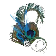 Хрустальные стразы, перо павлина, блюдо, заколка для волос, танцевальные свадебные заколки