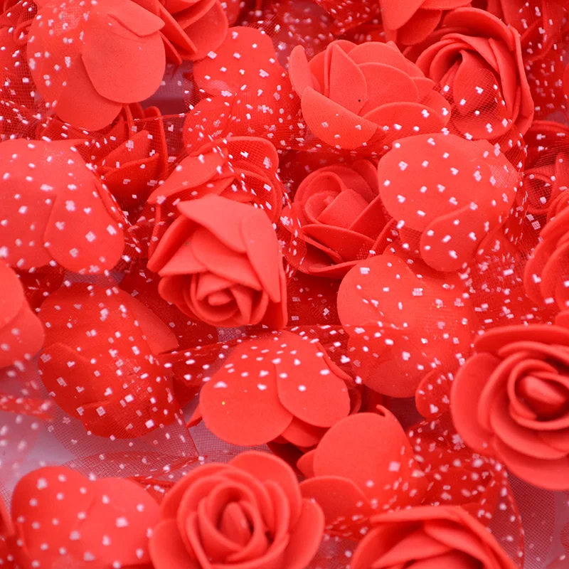 50 шт./лот 3,5 см мини PE поролоновые головки роз Искусственные Шелковые цветы для дома и сада DIY помпон венки Свадебный декор принадлежности