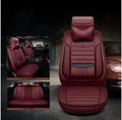 Высокое качество! Полный комплект чехлов для автомобильных сидений для Mercedes Benz GLC Class 200 220d 250 250d 300X253- удобные чехлы для сидений - Название цвета: wine red