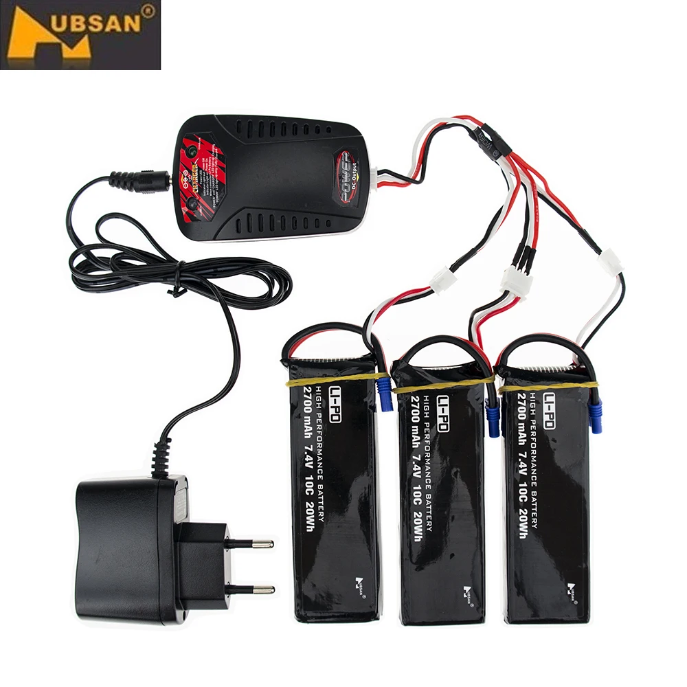 

Original Hubsan H501C H501S X4 7.4V 2700mAh lipo battery 10C 20WH battery + Charger Set For RC Quadcopter Drone Parts