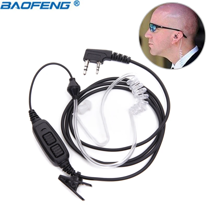 Baofeng 2 контактный двойной PTT скрытый воздушный акустический трубчатый наушник