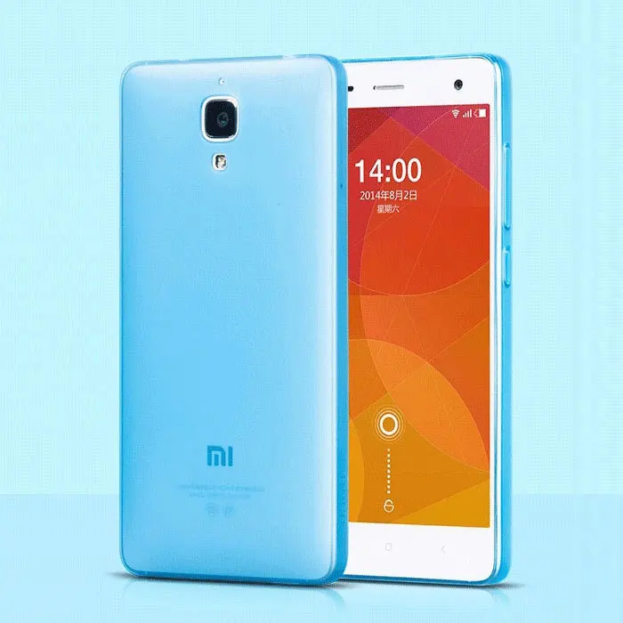 Ультратонкий 0 3 мм прозрачный мягкий Силиконовый ТПУ чехол для Xiaomi MI4 задней