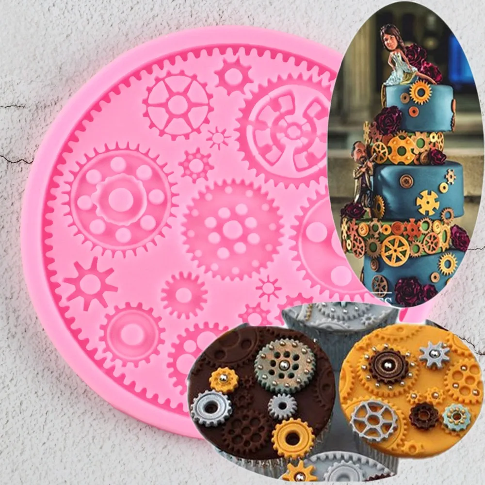 

Gear Cake Border Fondant Cake Mold Kitchen Baking Decoration Tool Chocolate Mold Cake Decorating Tools