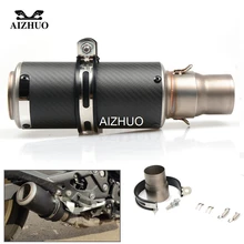 51mm 61mm Motorcycle Universal Exhaust Muffler Pipe Escape Exhaust Carbon Fiber for honda crf 450 kawasaki ninja 650 NINJA 300 51mm 61mm Motorcycle Universal Exhaust Muffler Pipe Escape Exhaust Carbon Fiber for honda crf 450 kawasaki ninja 650 NINJA 300