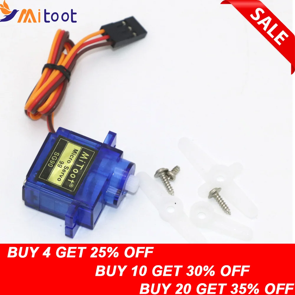 

1pcs Mitoot RC Micro Servo 9g SG90 Servo For Arduino Aeromodelismo Align Trex 450 Airplane Helicopters Accessories