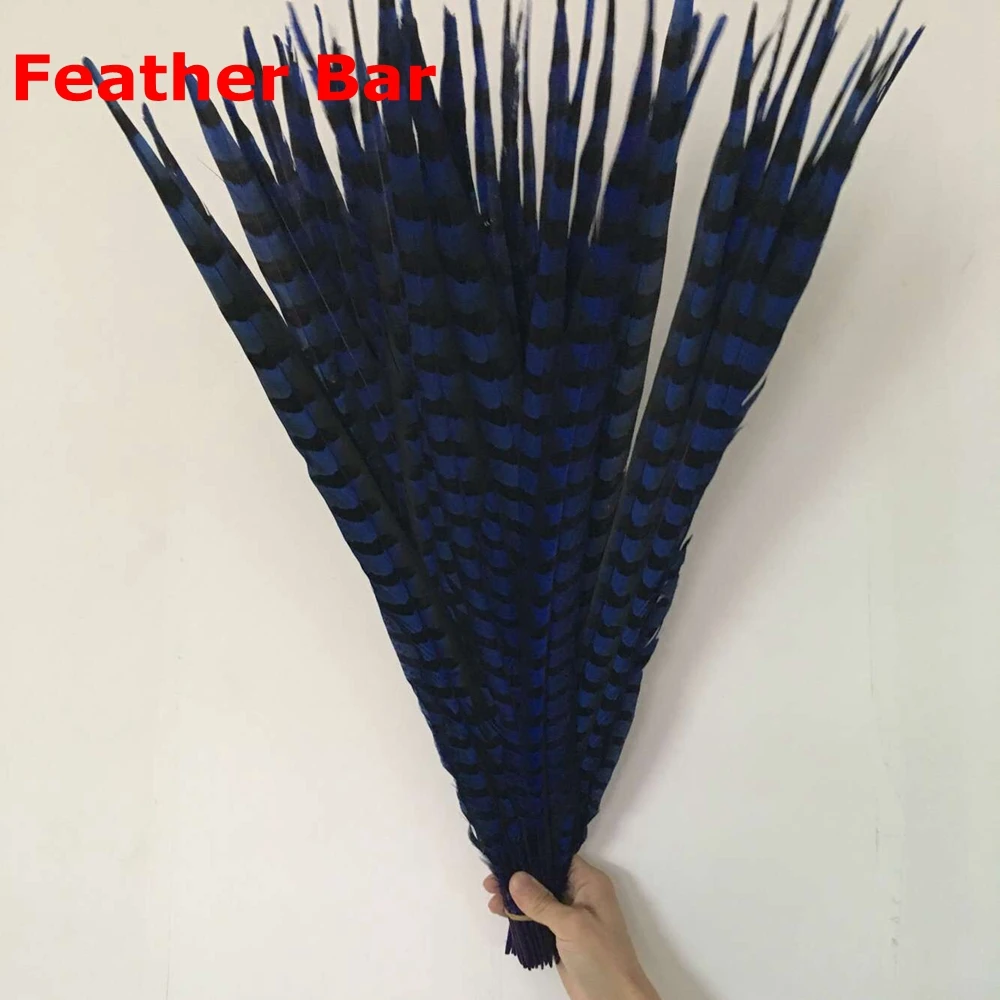 

Free Shipping 50PCS Royal Blue Pheasant Tail Feather 70-80cm Lady Amherst Reeve pheasant feather For Aztec Dance