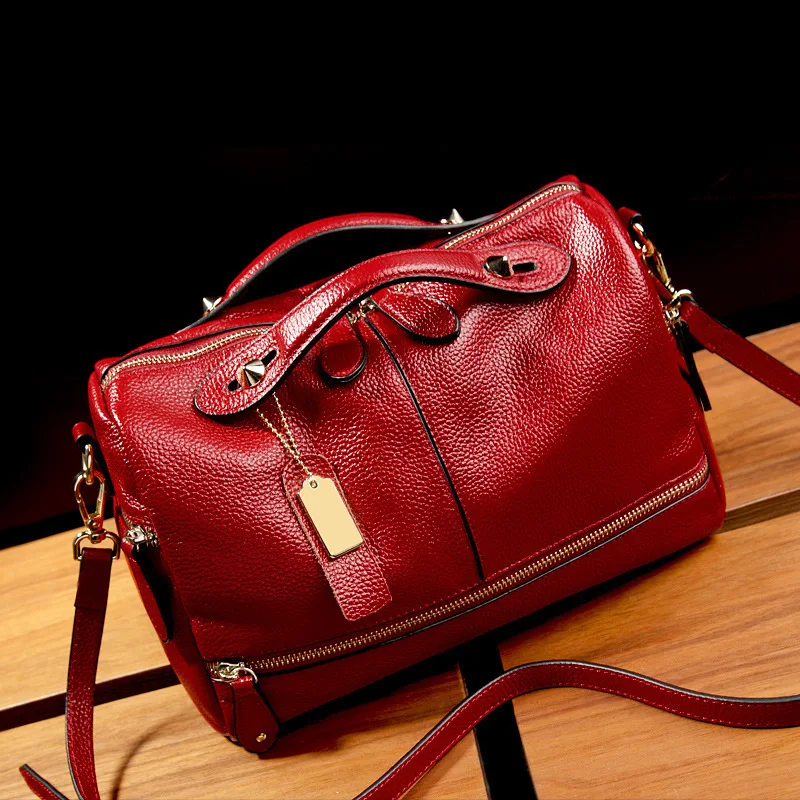 

LKX New PU Leather Boston Women Handbags Cheap Female Single Shoulder Bag Fake Designer Shop Online Bags In China Free Shipping