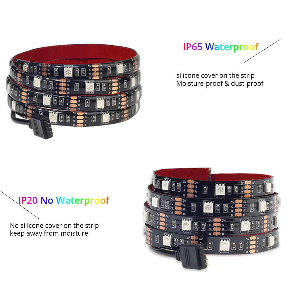 Светодиодная лента USB светильник RGB 5050 с Bluetooth контроллером для ТВ IP20/IP65