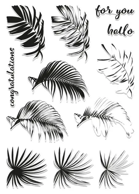 

Leaf Transparent Clear Silicone Stamp/Seal for DIY scrapbooking/photo album Decorative clear stamp A924