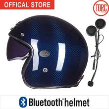 Suporte por Telefone Bluetooth da motocicleta da fibra do carbono helmetConnect chamada vespa moto moto motocross jet retro capacete viseira interna