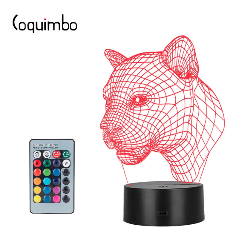 Coquimbo 3D Оптическая иллюзия ночник 7 LED Изменение цвета лампа решение для ночных