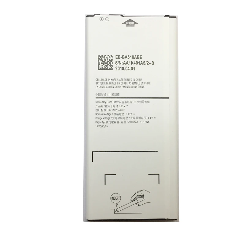 

KiKiss 2900mAh Lithium Battery EB-BA510ABE For Samsung GALAXY A5 2016 Edition A510 SM A510F A5100 EB BA510ABE Lithium Battery