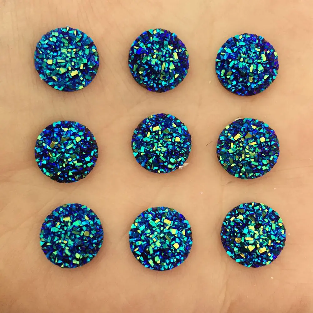 

Round resin 200PCS 12mm of mineral surface flatback diy craft buttons wedding D678*5