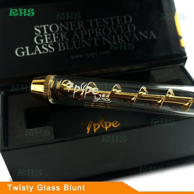 2pcs/lot 7 Pipe Twisty glass blunt smoking accessories smoke 7Pipe Dry