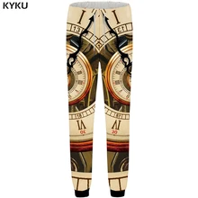 KYKU часы спортивные брюки мужские металлические перчатки Jogger механические аниме 3d печати брюки Бодибилдинг винтажные мужские s брюки модные новые